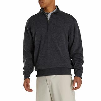 Men's Footjoy Golf Sweater Black NZ-239366